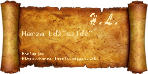 Harza László névjegykártya
