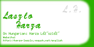 laszlo harza business card